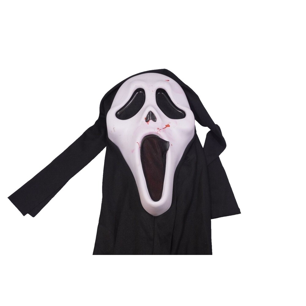 Scream Ghost Face Mask Spirit Halloween Hood w/ Strap Custom Paint